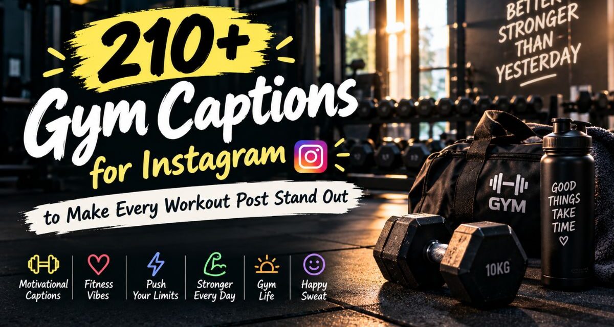 210+ Gym Captions for Instagram to Make Every Workout Post Stand Out