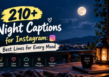 210+ Night Captions for Instagram Best Lines for Every Mood