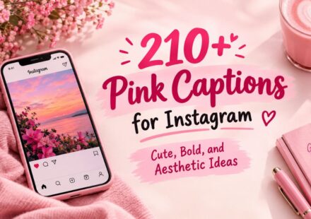 210+ Pink Captions for Instagram Cute, Bold, and Aesthetic Ideas (1)