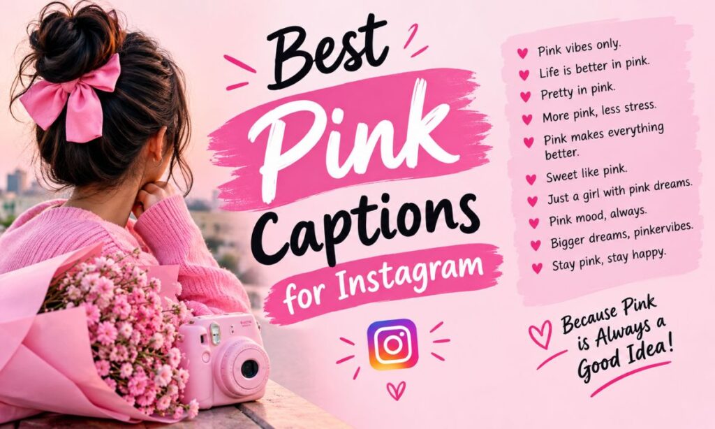 Best Pink Captions for Instagram