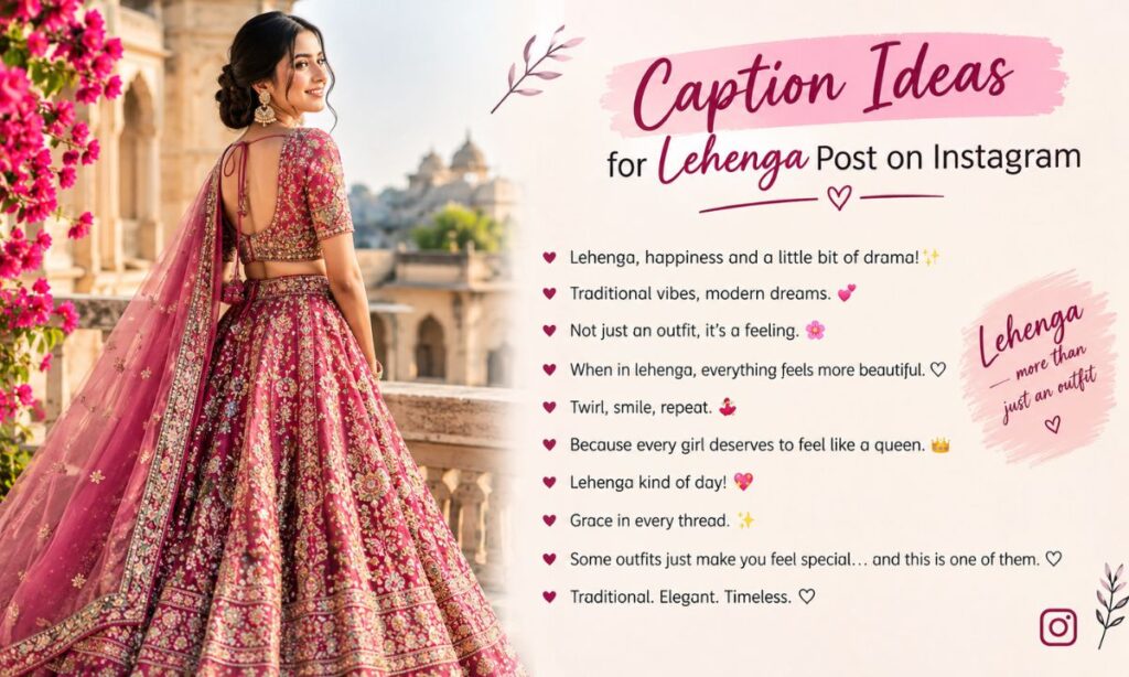 Caption for Lehenga Post on Instagram