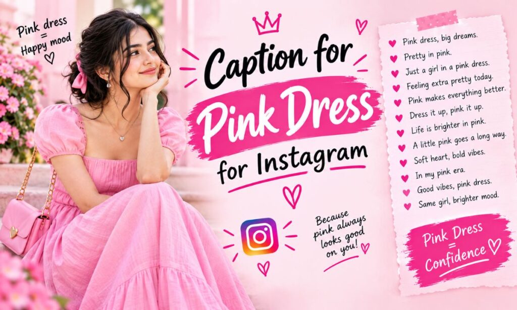 Caption for Pink Dress