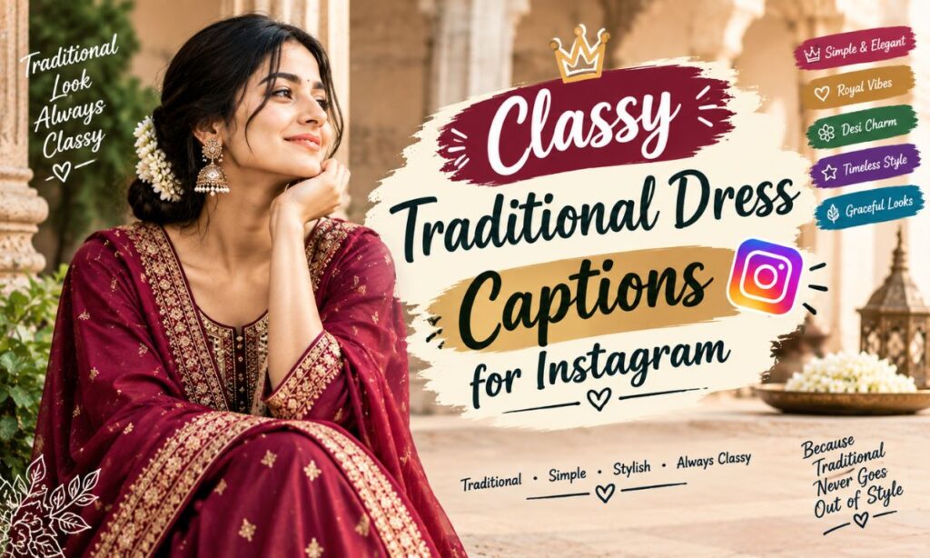 Classy Traditional Dress Captions for Instagram