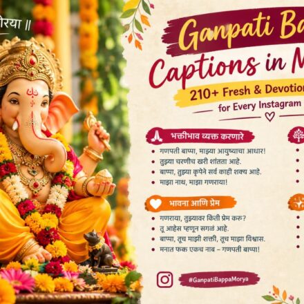 Ganpati Bappa Captions in Marathi 210+ Fresh & Devotional Ideas for Every Instagram Post