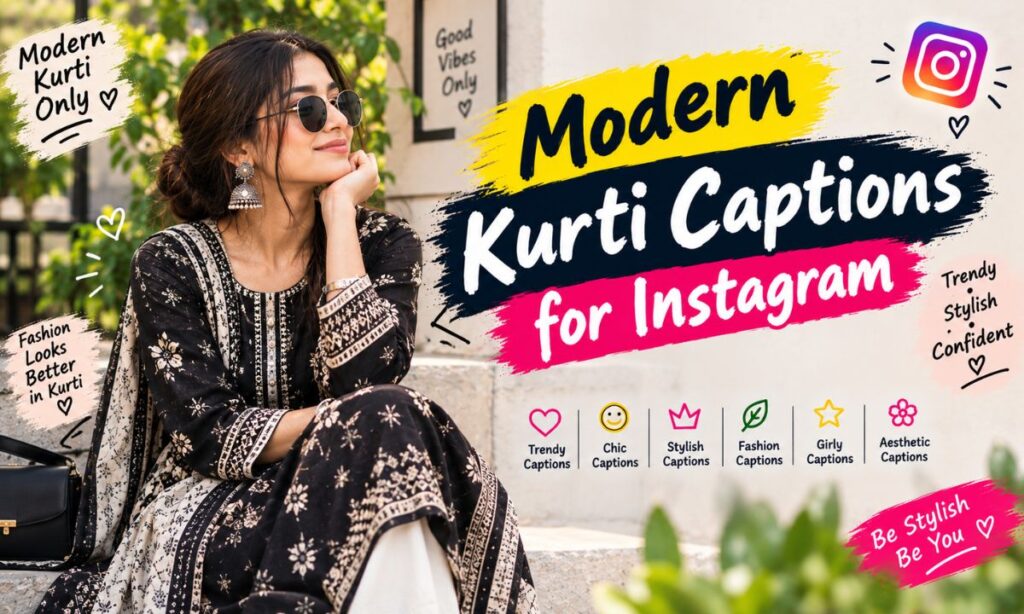 Modern Kurti Captions for Instagram