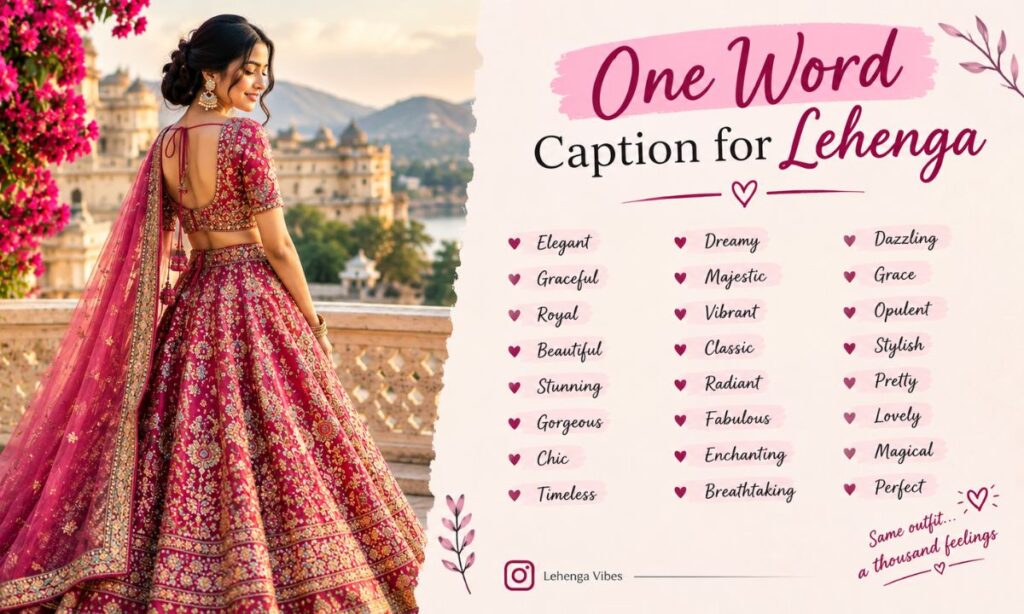 One Word Caption for Lehenga