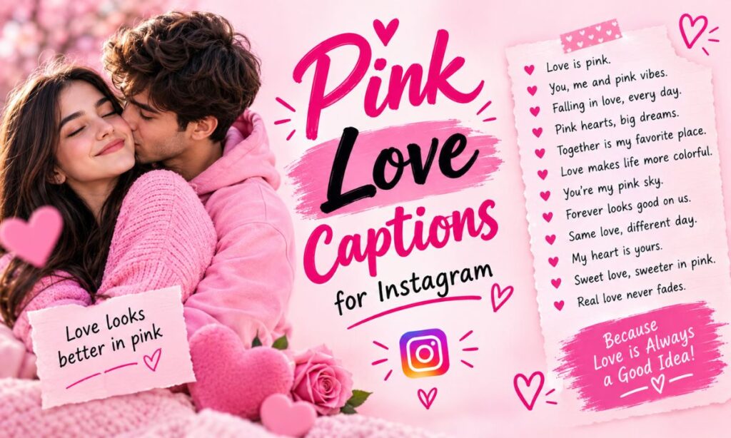 Pink Love Captions