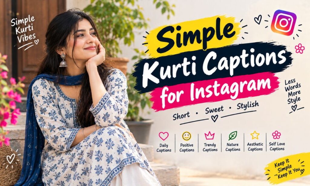 Simple Kurti Captions for Instagram